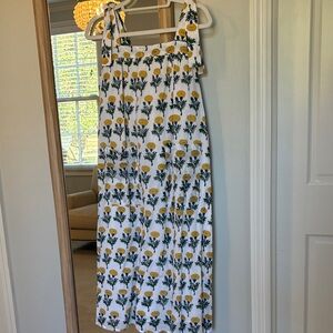 Emerson Fry Kids Dress in White and Yellow Floral